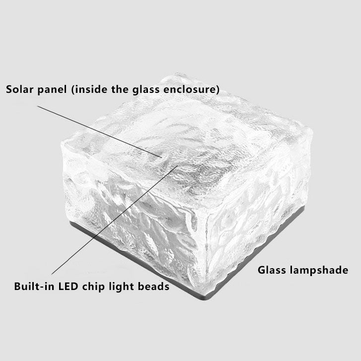 Premium Solar LED Waterproof Glass Garden Ground Light