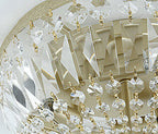 Vintage Crystal Flush Mount Ceiling Light - 4/6 Lights