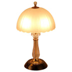 Premium Textured Glass Dome Shade 2-Light Table Lamp