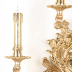 Vintage French Brass Wall Sconce