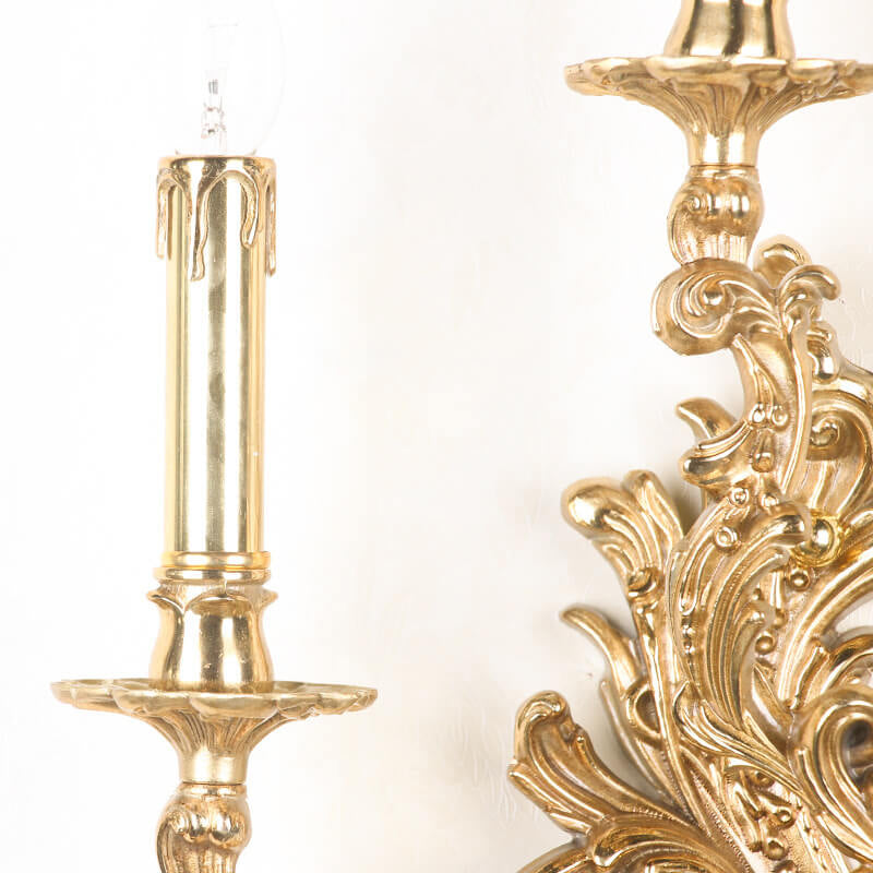 Vintage French Brass Wall Sconce