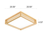 Wood Square LED Tatami Ceiling Light