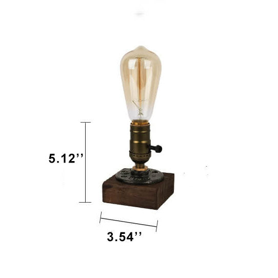 Premium Vintage Industrial Iron Table Lamp - 1-Light Design
