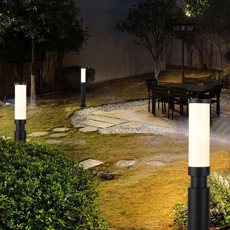 Contemporary Acrylic LED Outdoor Lawn Lamp - Waterproof Lipstick Design