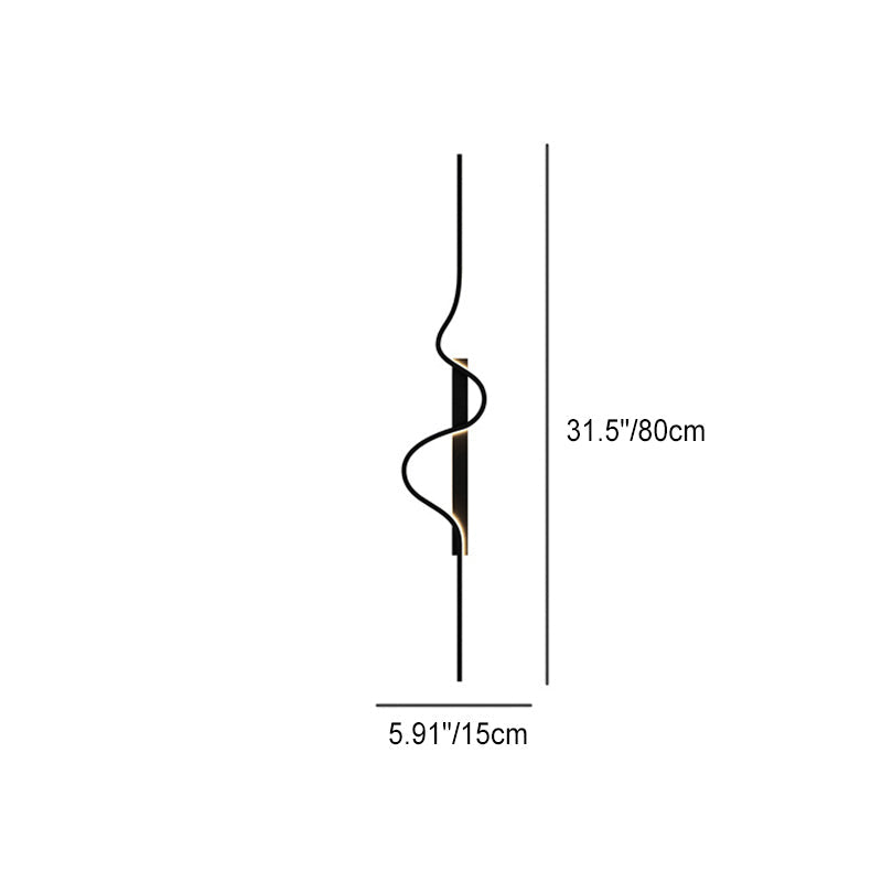 Aluminum Long Wave LED Wall Sconce