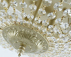 Vintage Crystal Flush Mount Ceiling Light - 4/6 Lights