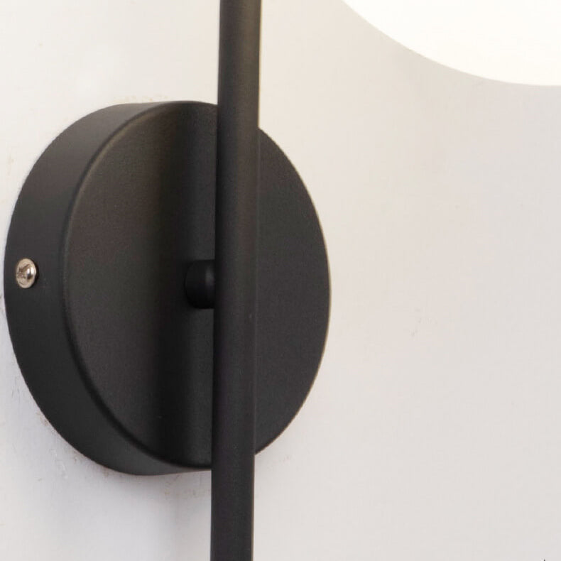 Modern Arc Glass Globe Wall Sconce