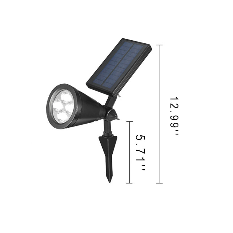 Premium Solar Waterproof LED Conical Spotlight for Outdoor Use