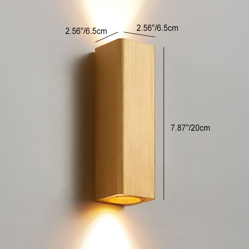 Brushed Aluminum Rectangular LED Sconce