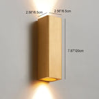 Brushed Aluminum Rectangular LED Sconce