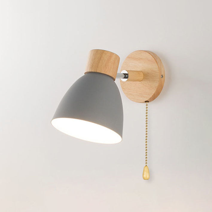 Macaron Iron & Wood Wall Sconce