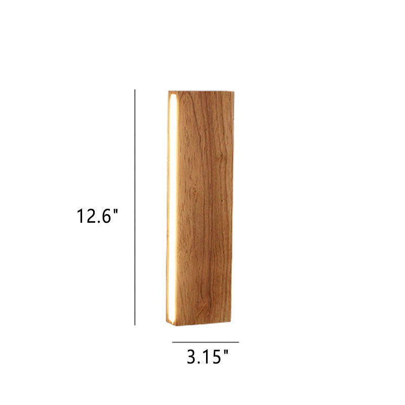Elegant Solid Wood LED Wall Sconce Lamp