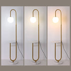 Nordic Minimalist Iron and Marble LED Floor Lamp