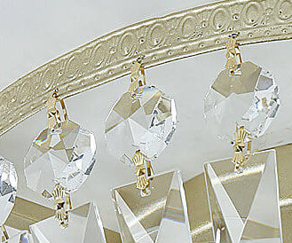 Vintage Crystal Flush Mount Ceiling Light - 4/6 Lights