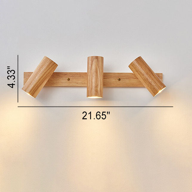Japanese Minimalist Solid Wood Flush Mount Ceiling Light - Available in 1, 3, or 4 Lights