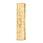 Contemporary Brass LED Wall Sconce with Ice Resin Accent