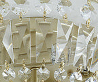 Vintage Crystal Flush Mount Ceiling Light - 4/6 Lights