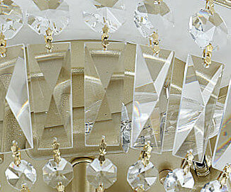 Vintage Crystal Flush Mount Ceiling Light - 4/6 Lights