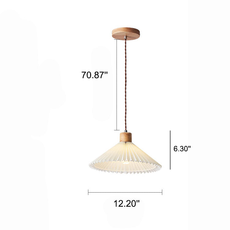 Nordic Minimalist 1-Light Pleated Pendant Lamp