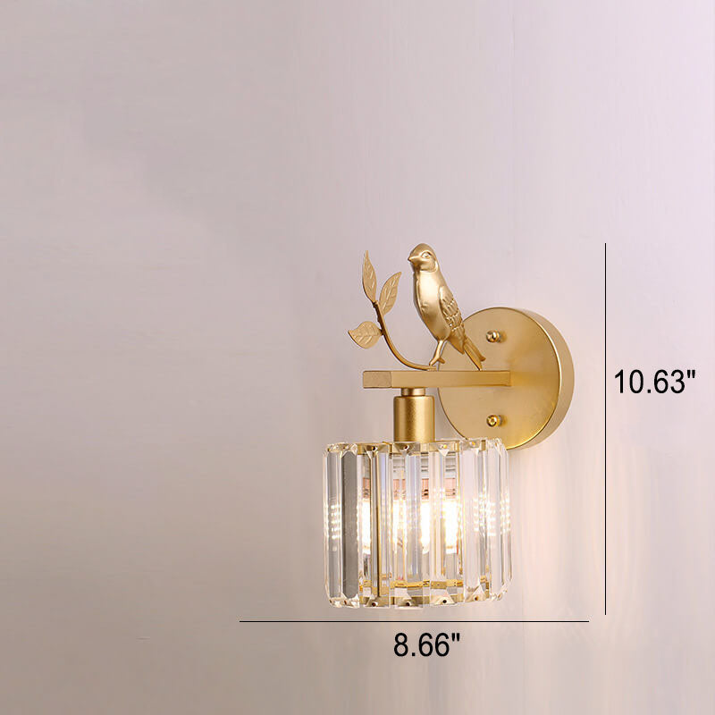 Crystal Bird Wall Sconce