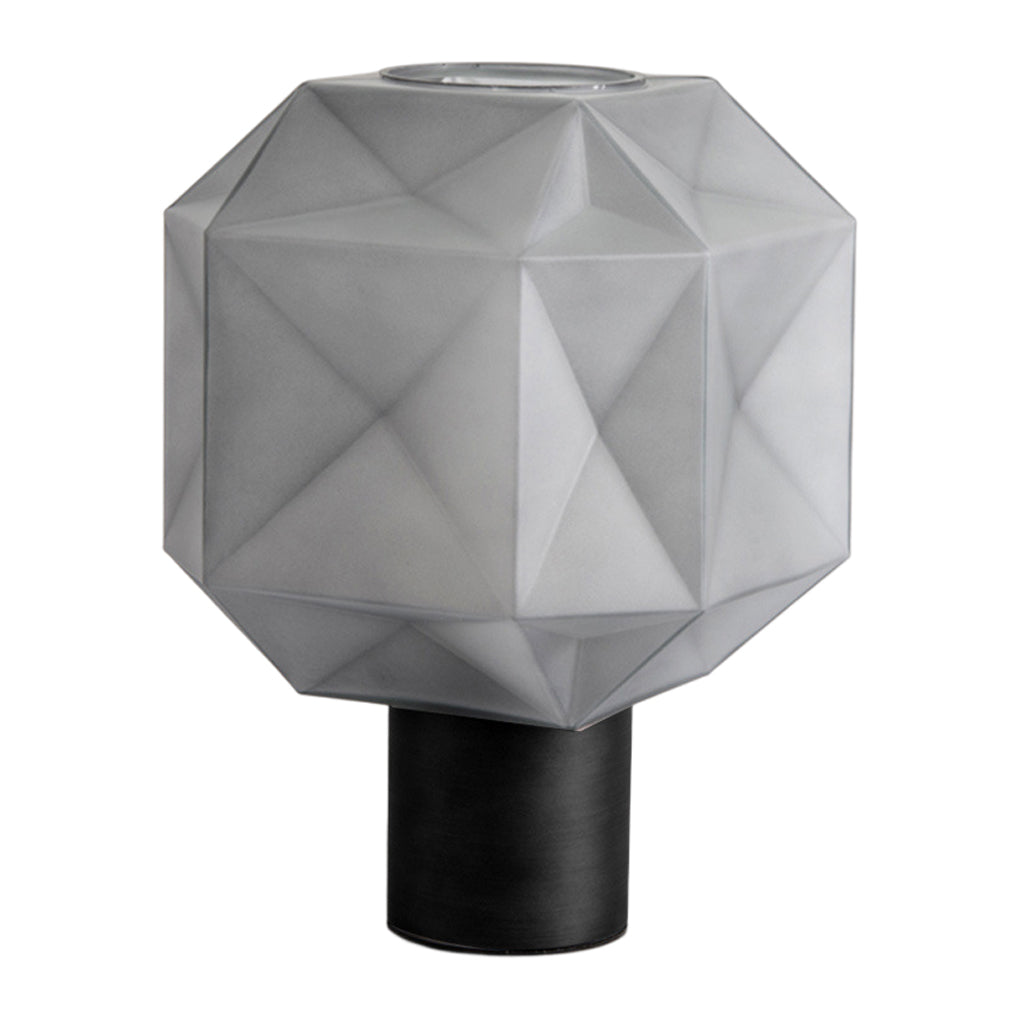 Modern Smoke Glass Orb Table Lamp - 1-Light Cylinder Design