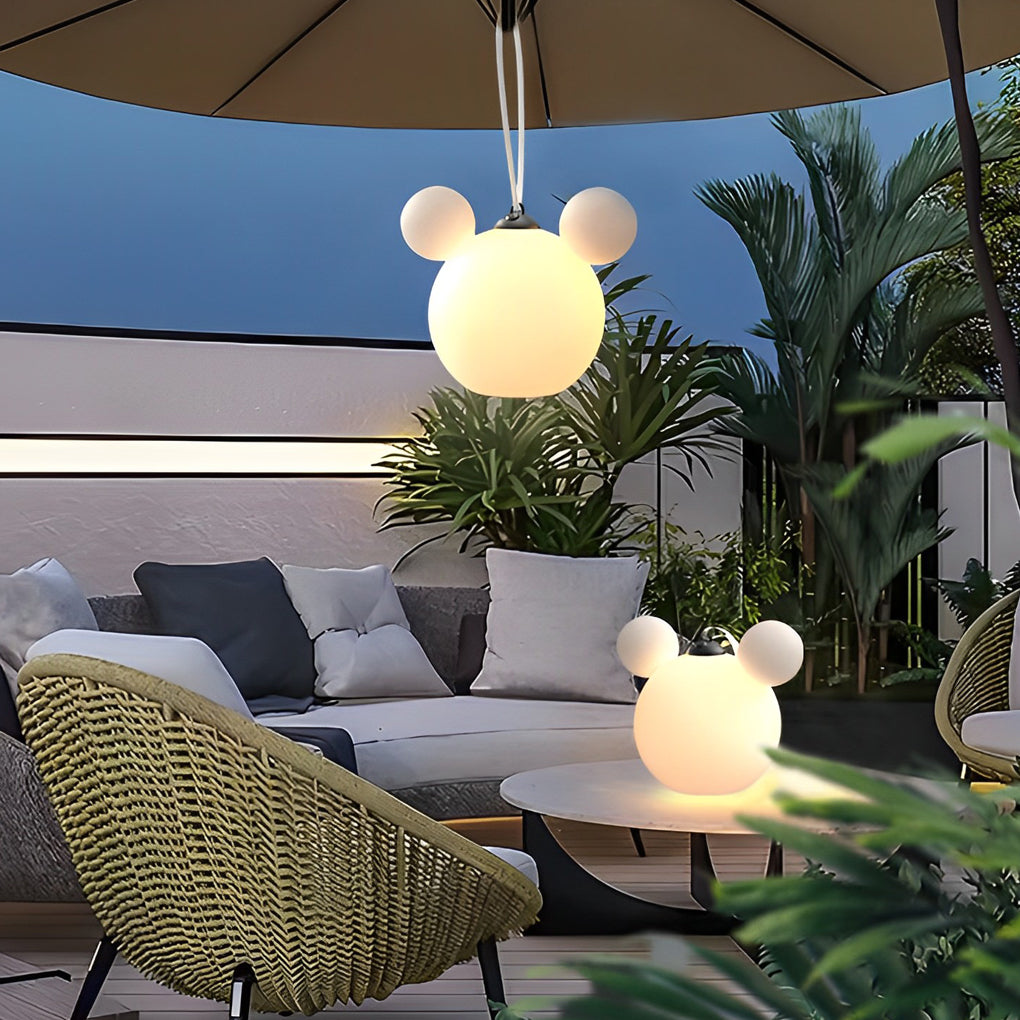 3D Cartoon Animal Waterproof USB Rechargeable Outdoor Hanging Lights