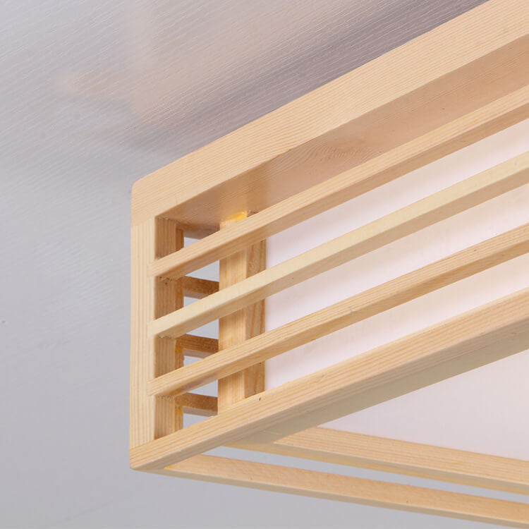 Wood Square LED Tatami Ceiling Light
