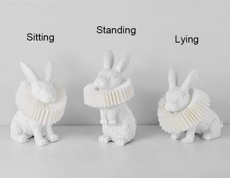 Contemporary Resin Rabbit LED Table Lamp