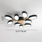 Nordic Wooden Branch LED Flush Mount Ceiling Light