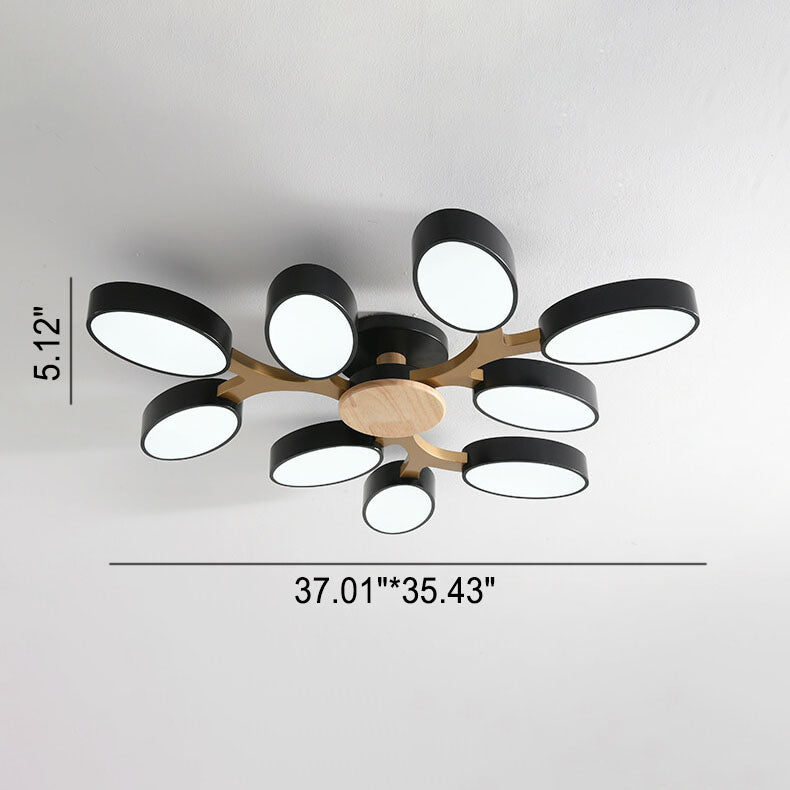 Nordic Wooden Branch LED Flush Mount Ceiling Light