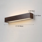 Striped Wood LED Vanity Sconce