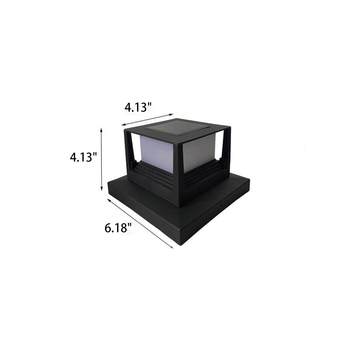 Premium Solar Square Pillar Head Light