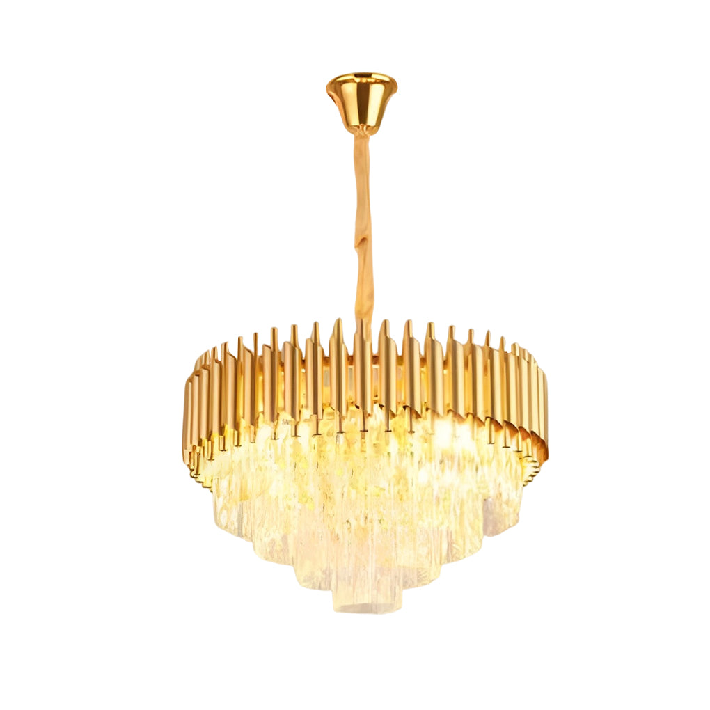 Luxury Round Oval Crystal Chandelier with Three-Step Dimming