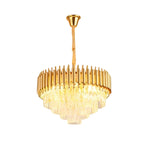 Luxury Round Oval Crystal Chandelier with Three-Step Dimming
