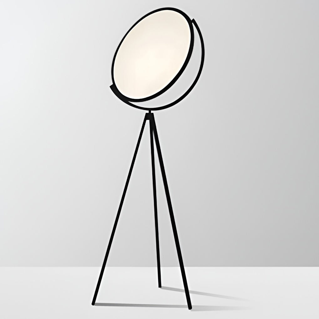 Premium Black Metal LED Tripod Floor Lamp with Rotating Design