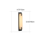 Rectangular Copper Marble LED Outdoor Wall Sconce