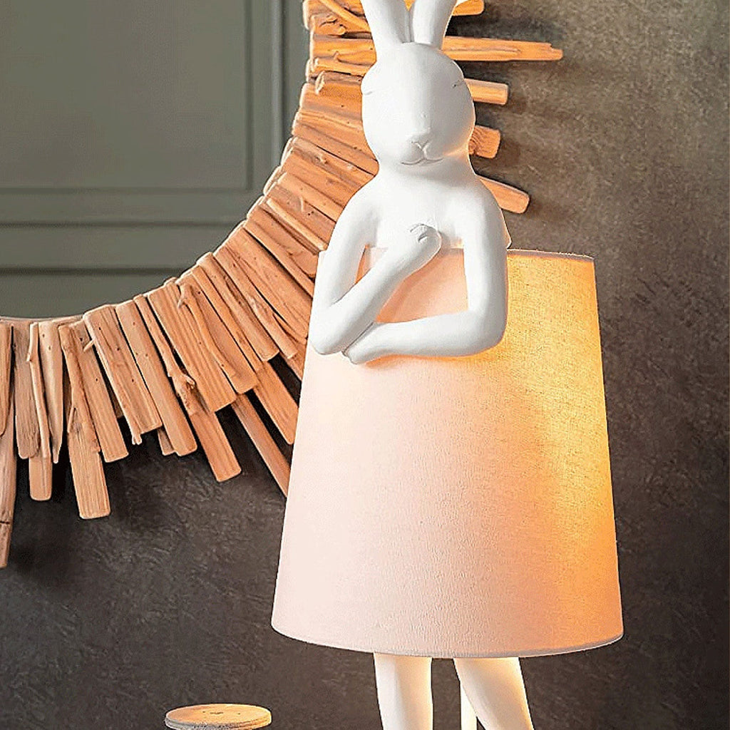 Premium Nordic Rabbit Resin Table Lamp - 1 Light