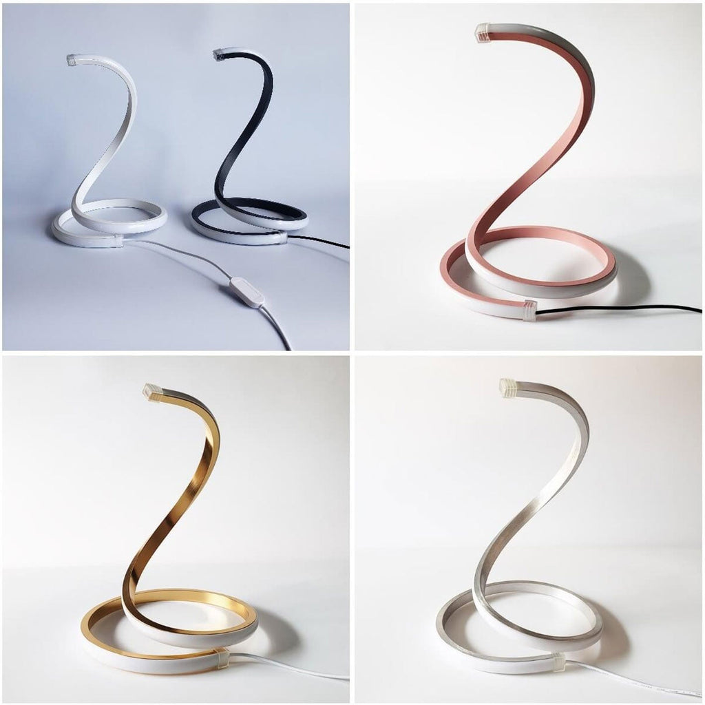 Contemporary Snake-Shaped LED Touch Dimming Table Lamp