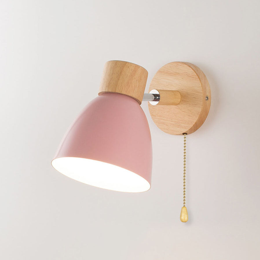Macaron Iron & Wood Wall Sconce