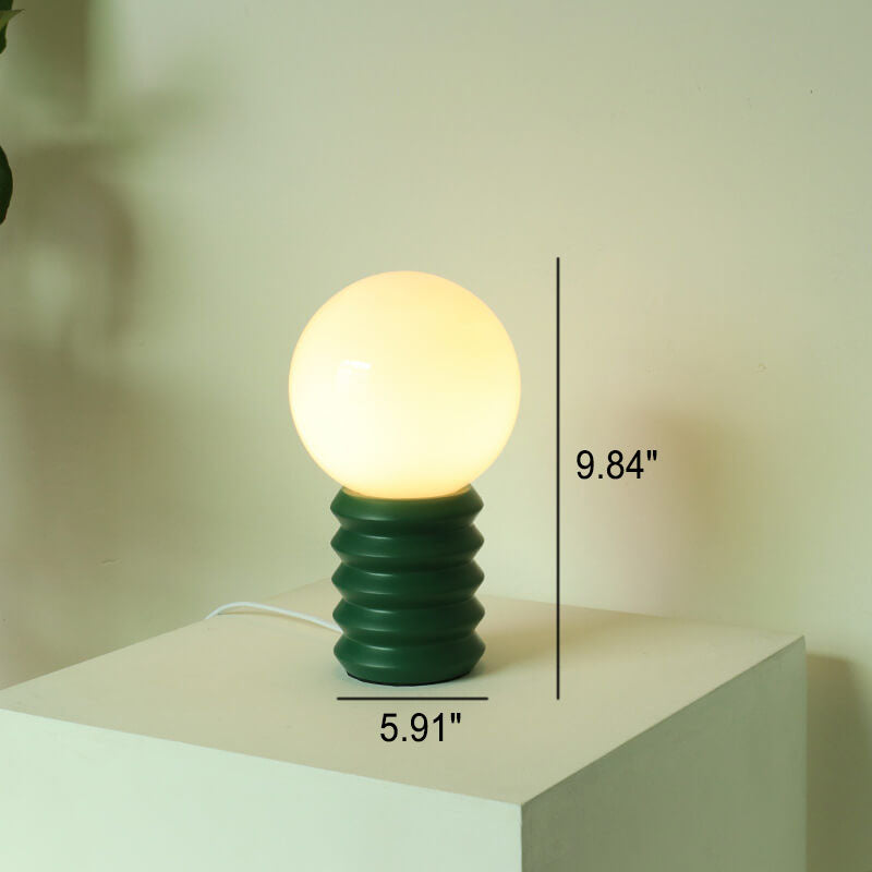 Premium Vintage Orange Glass Table Lamp - 1 Light