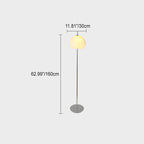 Modern Retro Mushroom Glass 2-Light Floor Lamp