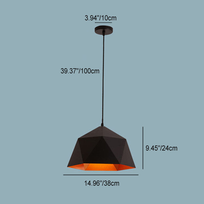 Geometric Lozenge 1-Light Pendant - Modern Macaroon Design