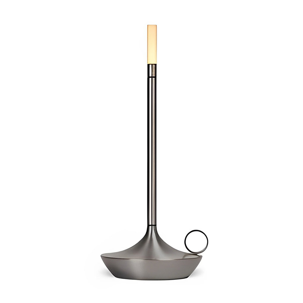 Minimalist Cordless LED Candle Wick Table Lamp