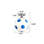 Premium Basketball & Soccer Semi-Flush Mount Ceiling Light