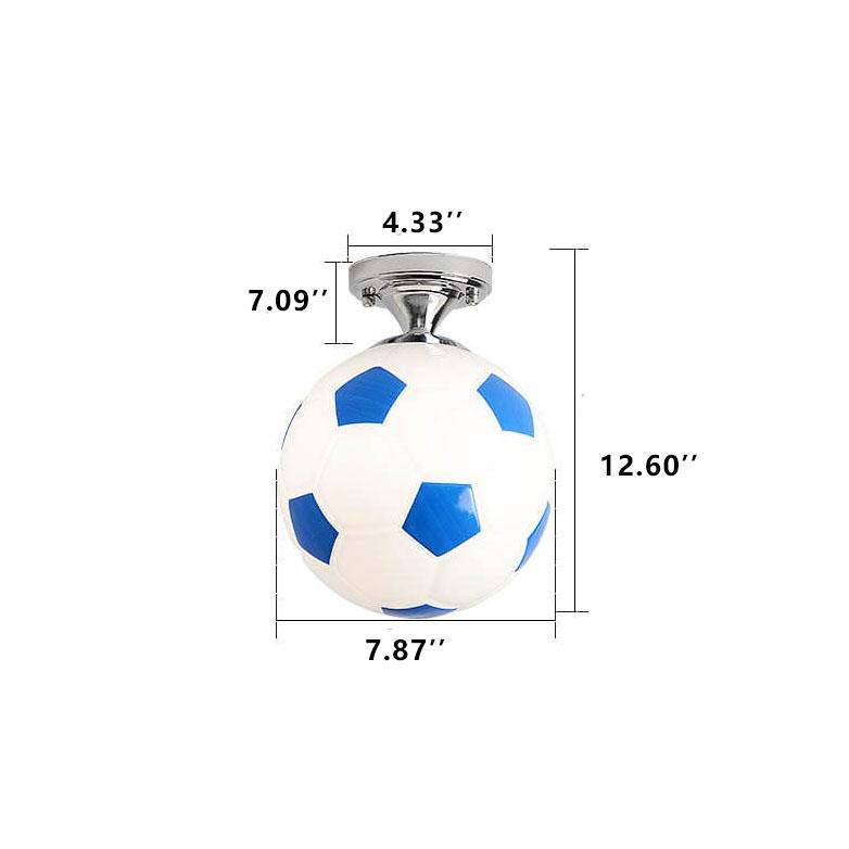 Premium Basketball & Soccer Semi-Flush Mount Ceiling Light