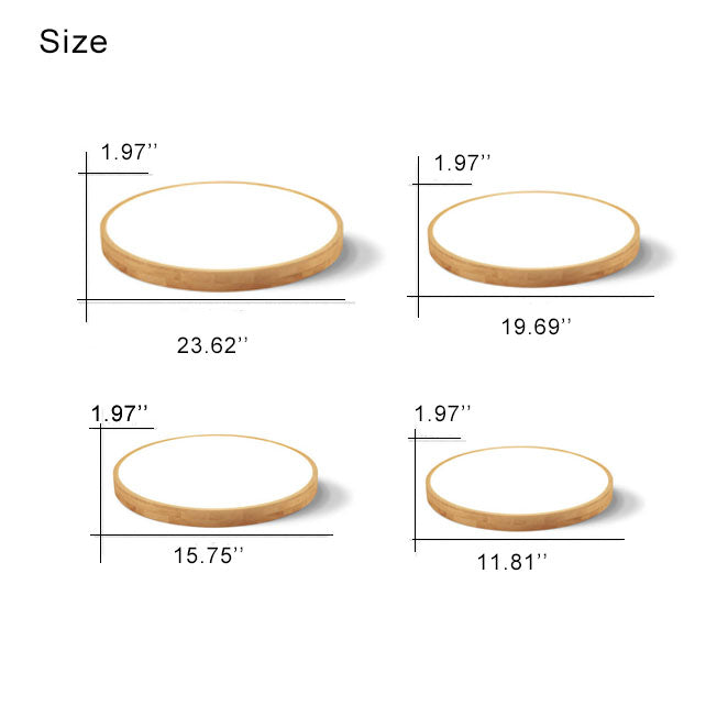 Premium Nordic Solid Wood Round Ultra-Thin LED Ceiling