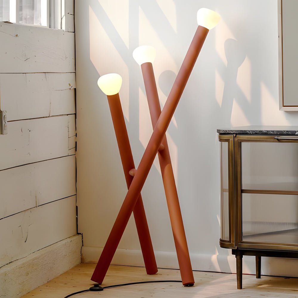 Modern Minimalist 3-Light Stick Floor Lamp