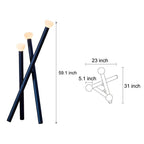 Modern Minimalist 3-Light Stick Floor Lamp