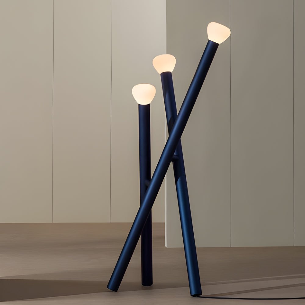 Modern Minimalist 3-Light Stick Floor Lamp