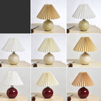 Minimalist Ceramic Pleated Table Lamp